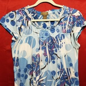 Women's Jane Ashley cap Sleeve Top multi Color size XL